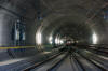 Le tunnel au niveau de la voie de dviation vers le second tube.